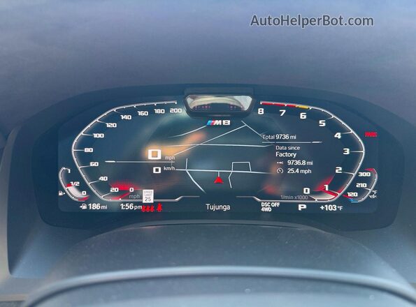 WBSGV0C02SCT39039 2025 BMW M8 Черный Вид щитка приборов