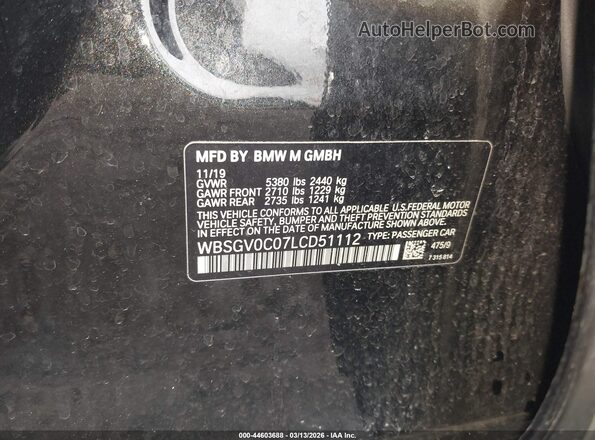 WBSGV0C07LCD51112 2020 BMW OTHER Black Widok komory silnika