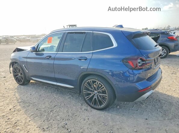 WBX47DP01RN289631 2024 BMW X3 Синий Задняя левая четверть