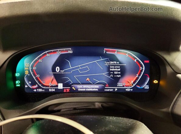 WBX57DP01PN235151 2023 BMW X3 Black Instrument cluster view