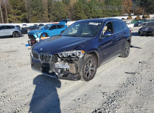 WBXHT3C36H5F75127 2017 BMW X1 Синий Передняя левая четверть