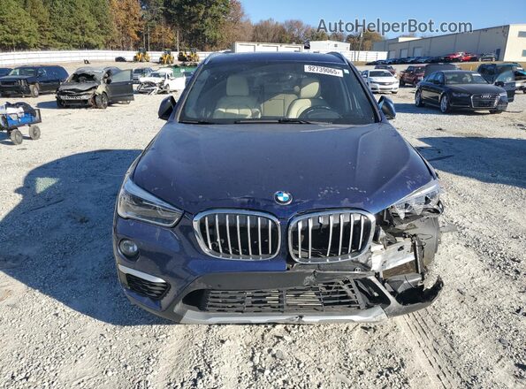 WBXHT3C36H5F75127 2017 BMW X1 Синий Вид спереди