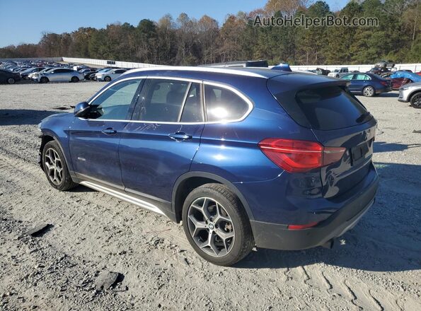 WBXHT3C36H5F75127 2017 BMW X1 Синий Задняя левая четверть
