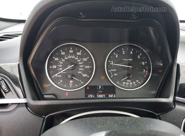 WBXHT3C38H5F82533 2017 BMW X1 Серый Вид щитка приборов