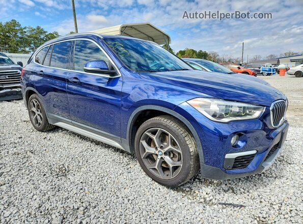 WBXHT3C50K3H34003 2019 BMW X1 Синий Передняя правая четверть