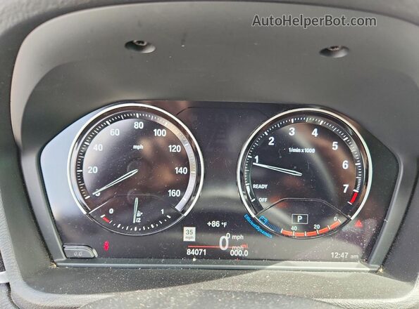 WBXHT3C50K3H34003 2019 BMW X1 Синий Вид щитка приборов