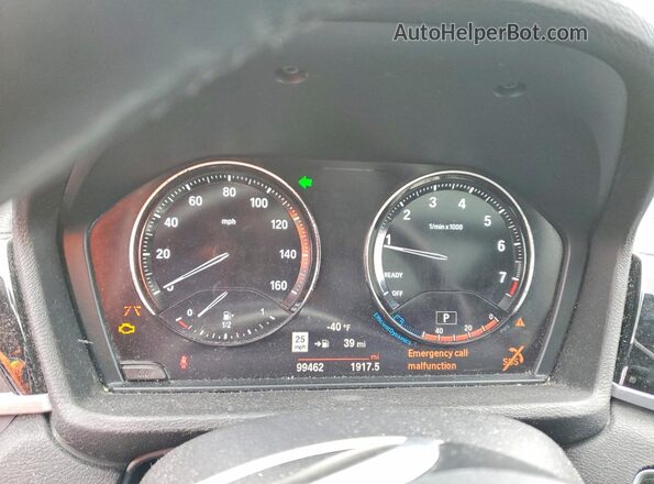 WBXHT3C56K5L36411 2019 BMW X1 Черный Вид щитка приборов