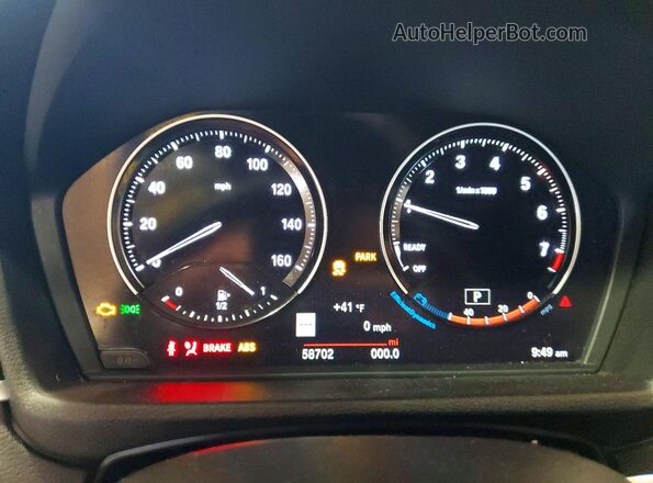 WBXHT3C59K5L37990 2019 BMW X1 Синий Вид щитка приборов
