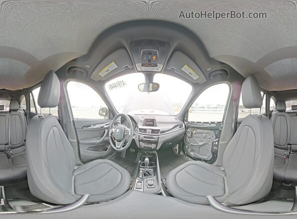 WBXHT3Z34G4A48778 2016 BMW X1 Black Widok wnętrza 360 stopni