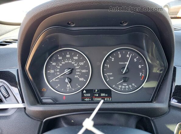 WBXHT3Z3XG4A49112 2016 BMW X1 Charcoal Widok zestawu wskaźników