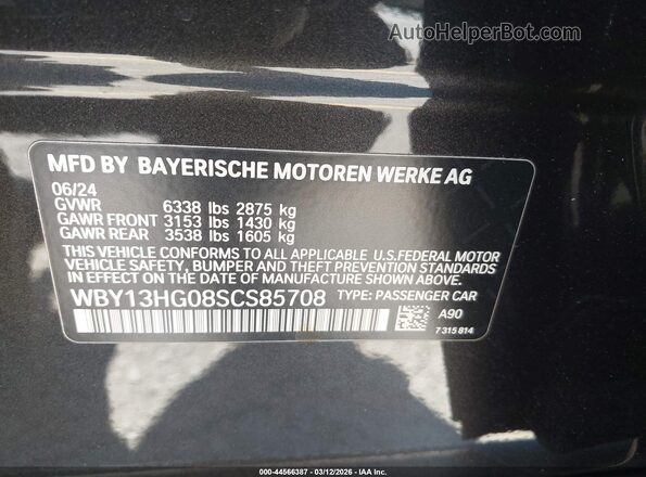 WBY13HG08SCS85708 2025 BMW OTHER Черный Вид подкапотного пространства