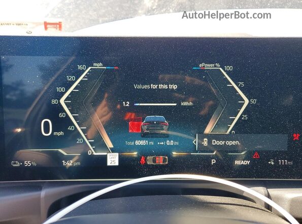 WBY33AW00PFP03458 2023 BMW I4 Black Instrument cluster view