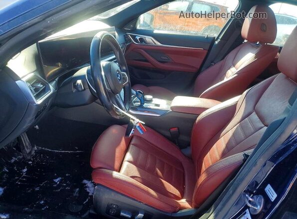 WBY33AW05NFM60680 2022 BMW I4 Blue Widok wnętrza z przodu