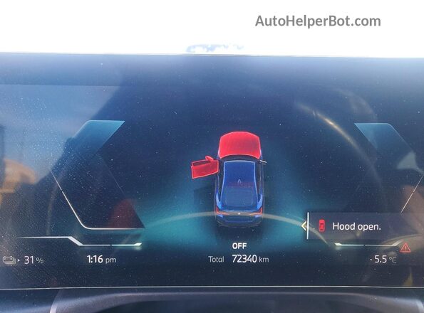 WBY33AW05NFM60680 2022 BMW I4 Blue Widok zestawu wskaźników