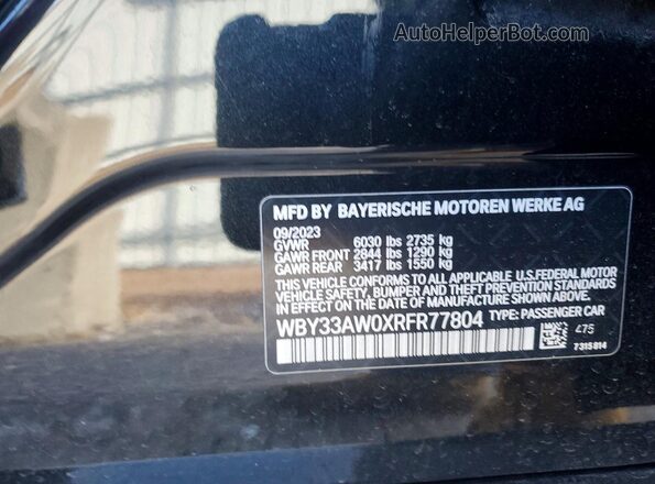 WBY33AW0XRFR77804 2024 BMW I4 Black Widok komory silnika