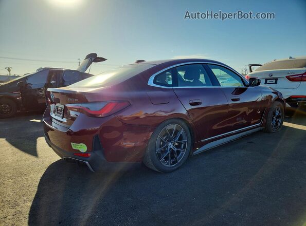 WBY43AW04PFR35646 2023 BMW I4 Бордовый Задняя правая четверть