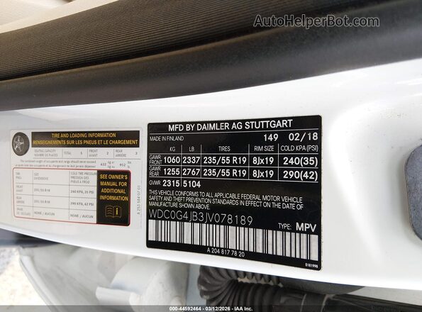 WDC0G4JB3JV078189 2018 MERCEDES-BENZ GLC 300 Белый Вид подкапотного пространства
