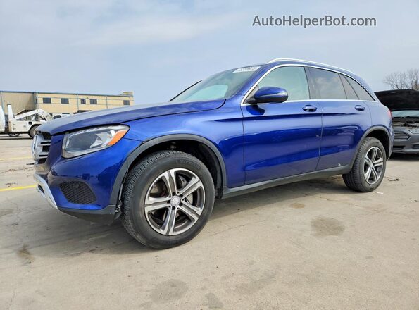 WDC0G4JB4HF132765 2017 MERCEDES-BENZ GLC-CLASS Синий Передняя левая четверть