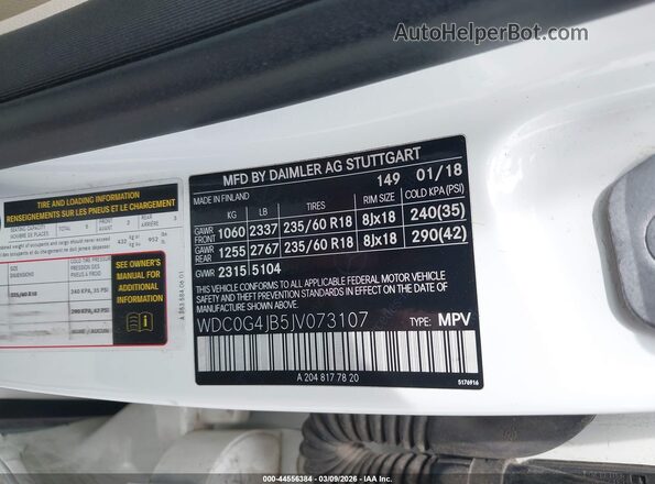 WDC0G4JB5JV073107 2018 MERCEDES-BENZ GLC 300 Белый Вид подкапотного пространства