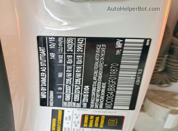 WDC0G4JB8GF019870 2016 MERCEDES-BENZ GLC-CLASS White Vista del compartimento del motor