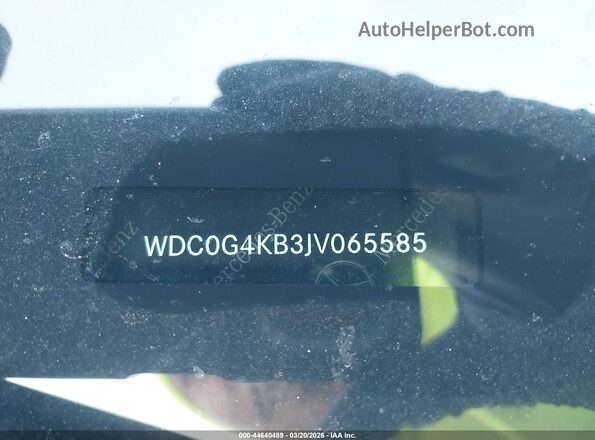 WDC0G4KB3JV065585 2018 MERCEDES-BENZ GLC 300 Белый 