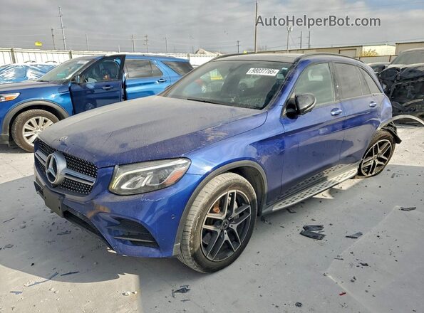 WDC0G4KB4JV076577 2018 MERCEDES-BENZ GLC-CLASS Синий Передняя левая четверть