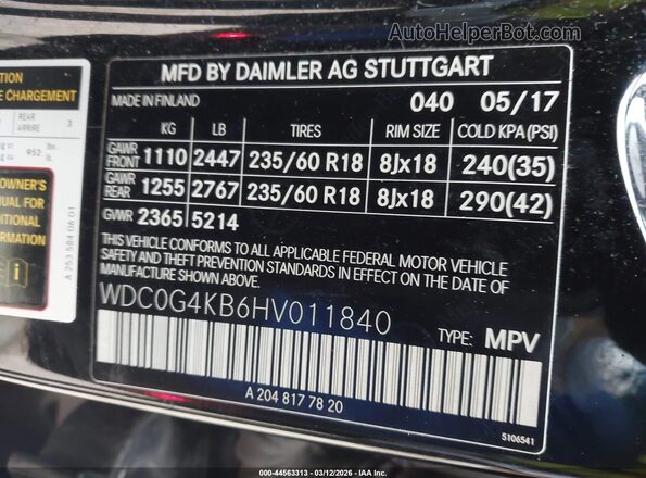 WDC0G4KB6HV011840 2017 MERCEDES-BENZ GLC 300 Черный Вид подкапотного пространства