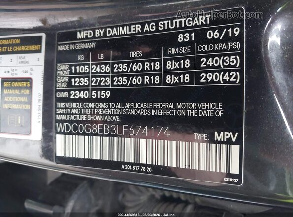 WDC0G8EB3LF674174 2020 MERCEDES-BENZ GLC 300 Dark Blue Engine compartment view