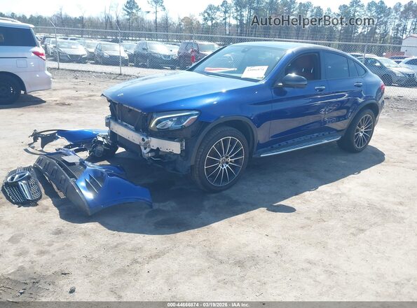 WDC0J4KB6JF356934 2018 MERCEDES-BENZ GLC 300 COUPE Синий Передняя левая четверть