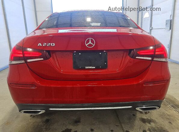 WDD3G4EB8KW025941 2019 MERCEDES-BENZ A Red Widok z tyłu