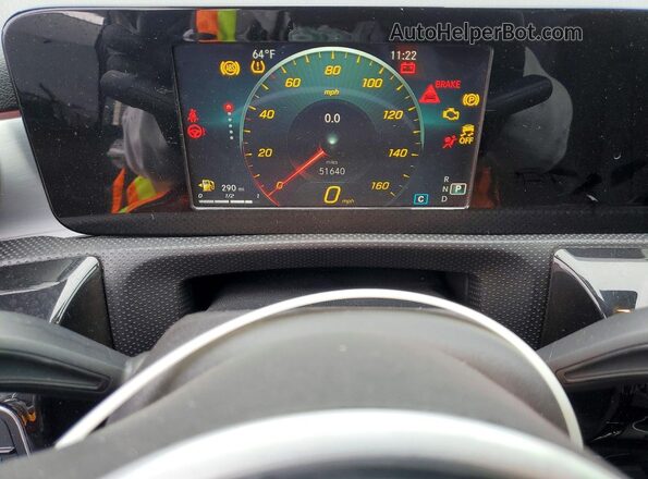 WDD3G4EB9KW017296 2019 MERCEDES-BENZ A Black Instrument cluster view