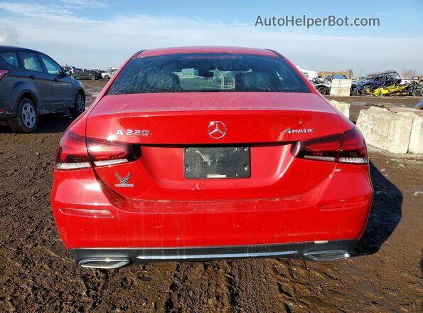 WDD3G4FB1KW022362 2019 MERCEDES-BENZ A Red უკანა ხედი