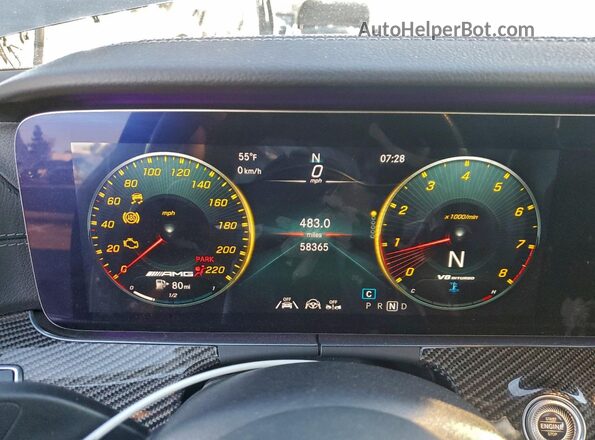 WDD7X8JB2LA010851 2020 MERCEDES-BENZ AMG Серый Вид щитка приборов