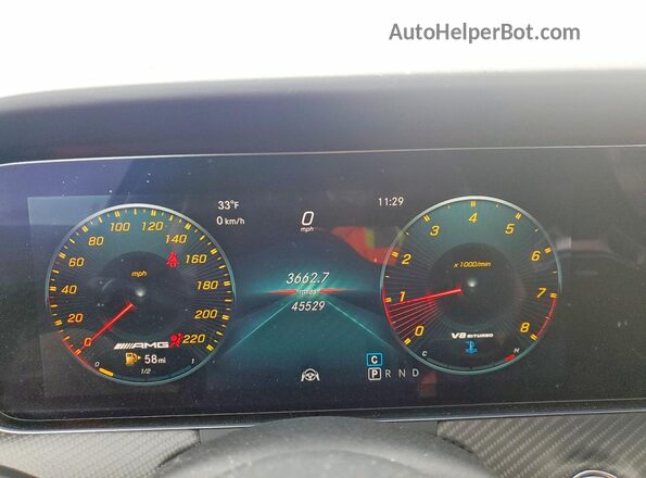 WDD7X8KB8KA001603 2019 MERCEDES-BENZ AMG Угольный Вид щитка приборов