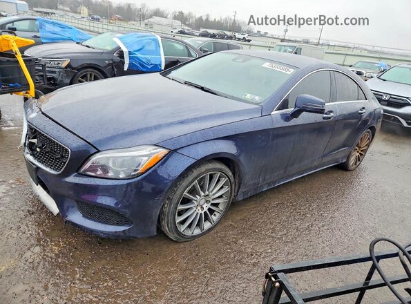 WDDLJ6HB4GA178412 2016 MERCEDES-BENZ CLS-CLASS Синий Передняя левая четверть