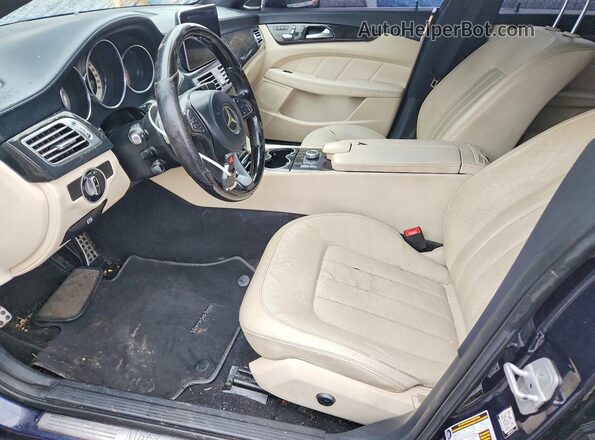 WDDLJ6HB4GA178412 2016 MERCEDES-BENZ CLS-CLASS Синий Вид салона спереди