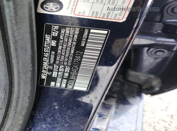 WDDLJ6HB4GA178412 2016 MERCEDES-BENZ CLS-CLASS Синий Вид подкапотного пространства