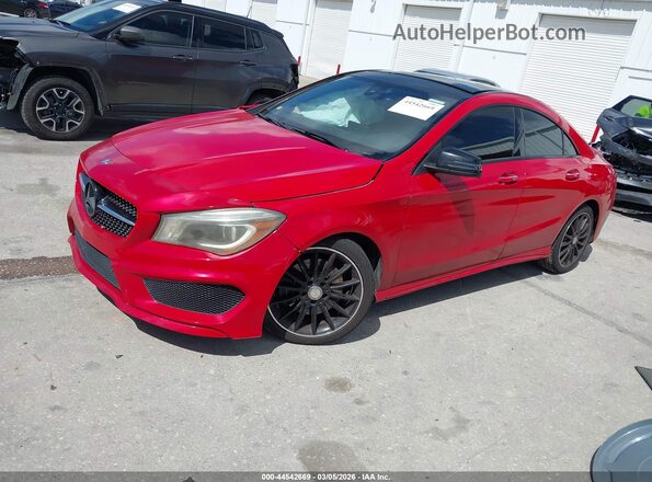 WDDSJ4EB0GN318291 2016 MERCEDES-BENZ CLA 250 Красный Передняя левая четверть
