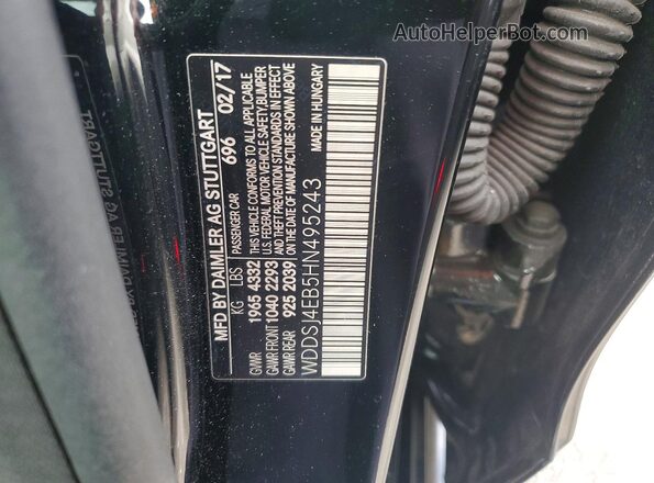 WDDSJ4EB5HN495243 2017 MERCEDES-BENZ CLA-CLASS Черный Вид наклейки с VIN-кодом