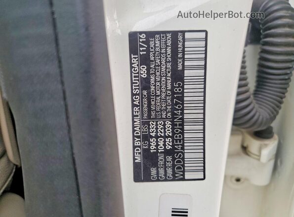 WDDSJ4EB9HN467185 2017 MERCEDES-BENZ CLA-CLASS White ძრავის განყოფილების ხედი