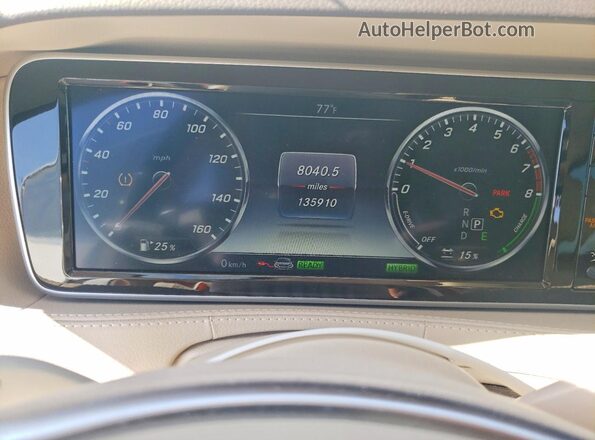 WDDUG6DB5HA296527 2017 MERCEDES-BENZ S White Widok zestawu wskaźników