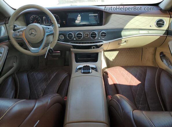 WDDUG6EB2JA388523 2018 MERCEDES-BENZ S White Widok deski rozdzielczej