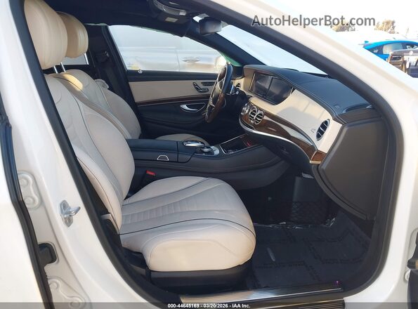 WDDUG8CB0GA211430 2016 MERCEDES-BENZ S-CLASS Белый Вид салона спереди