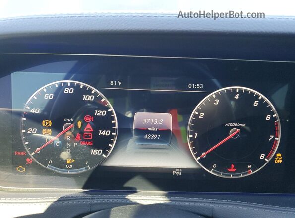 WDDUG8DB4KA495524 2019 MERCEDES-BENZ S Черный Вид щитка приборов