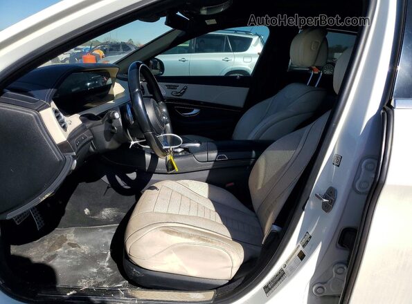WDDUG8DB5JA414691 2018 MERCEDES-BENZ S White Widok wnętrza z przodu