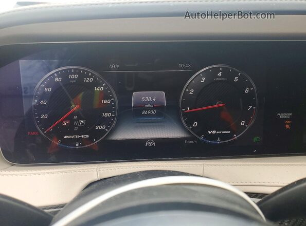 WDDUG8JB4KA447140 2019 MERCEDES-BENZ S Black Widok zestawu wskaźników