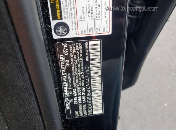 WDDUG8JB4KA447140 2019 MERCEDES-BENZ S Black Widok komory silnika