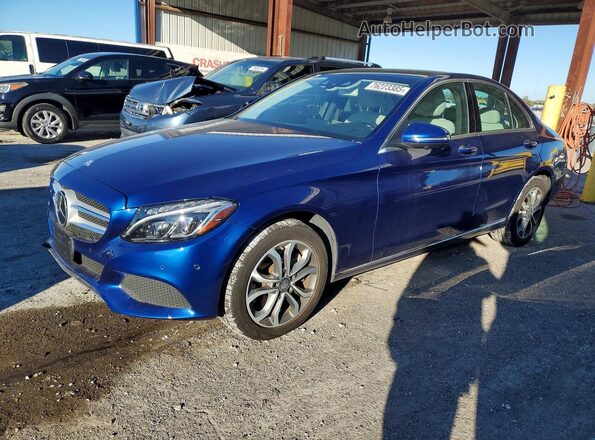 WDDWF4KB4HR259036 2017 MERCEDES-BENZ C Blue Przód lewy