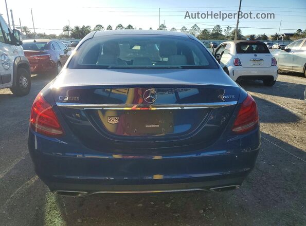 WDDWF4KB4HR259036 2017 MERCEDES-BENZ C Blue Widok z tyłu