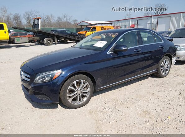 WDDWF4KB8GR126732 2016 MERCEDES-BENZ C-CLASS Blue Przód lewy